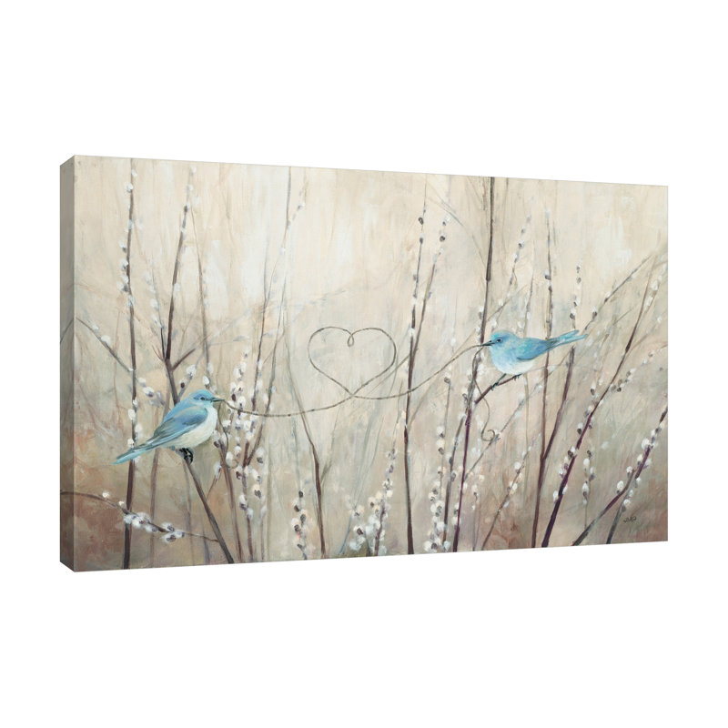 «Pretty Birds Neutral String», toile tendue par Julia Purinton, H 12 po x l 18 po x P 1,5 po