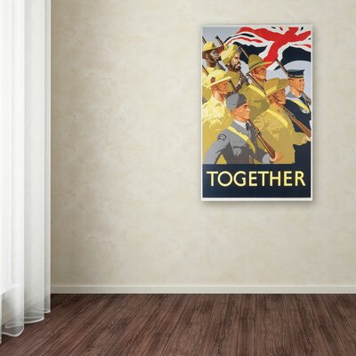 Second World War Together Propaganda Poster' Vintage Advertisement on Canvas -  Trademark Fine Art, BL01411-C1219GG