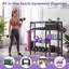 Support réglable pour haltères et organisateur de rangement pour salle de sport à domicile avec tiroir en tissu et porte-tapis de yoga