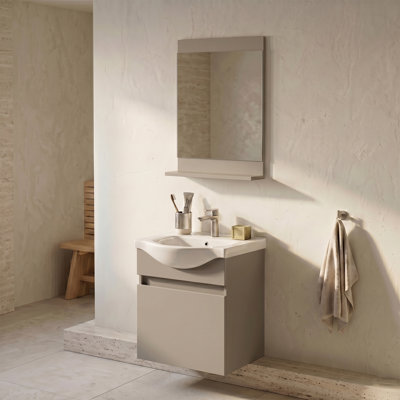Ensemble de meuble-lavabo simple avec miroir Alastair