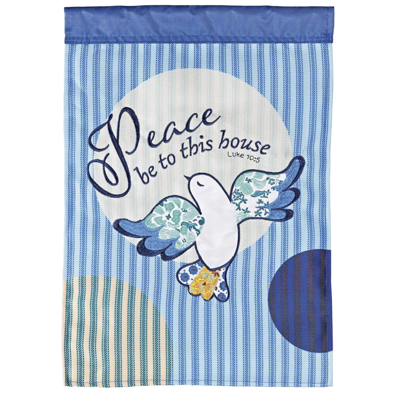 Drapeau de jardin oiseau paix «Be To This House»