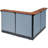 L-Shaped Synthetic Laminate Reception Desk with Power Outlet-1771637984
