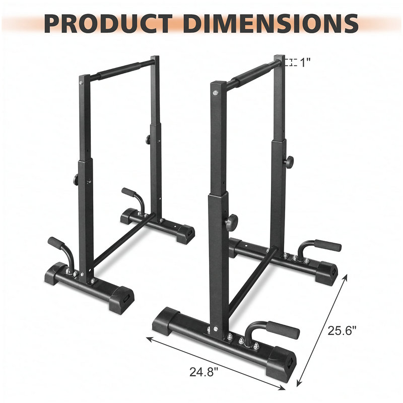 Ensemble de poste de trempette, barres réglables réglables à 6 niveaux, barres parallèles robustes de 1200 lb, poste de trempette pour l'entraînement complet du corps