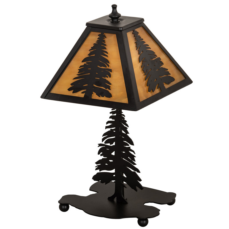 15" High Tall Pines Mini Lamp