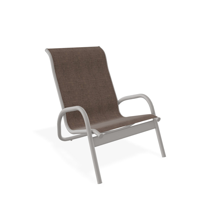 Gardenella Patio Chair, Mocha Sunbrella®, Warm Gray