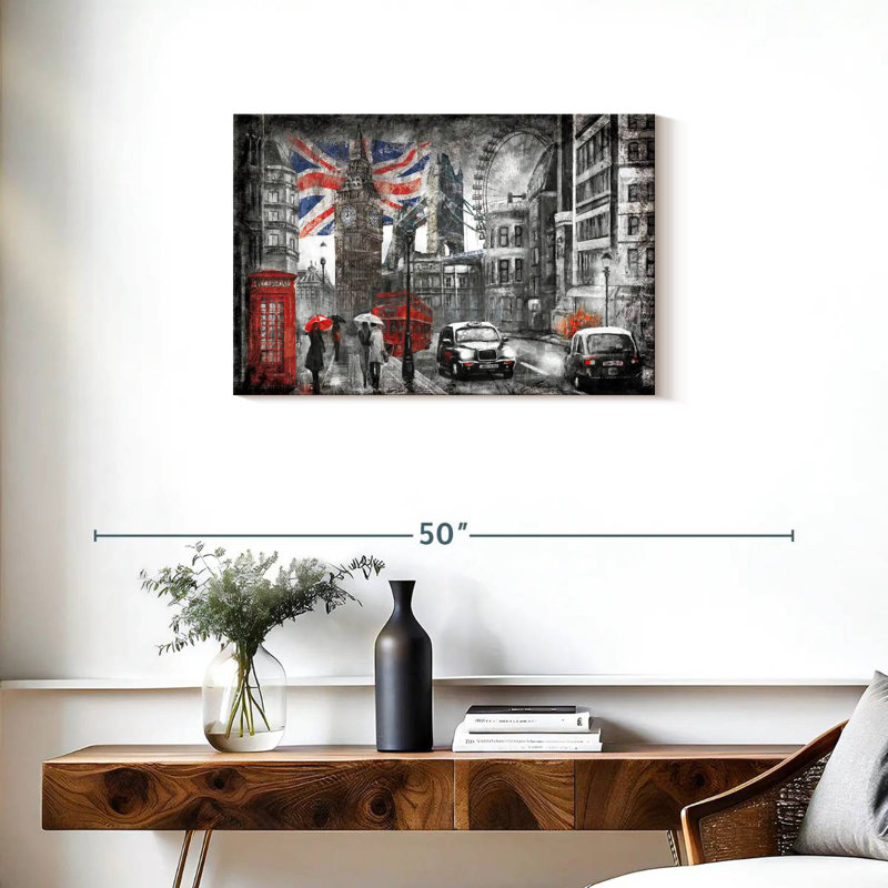 Rorry Rainy London Pop, 20" H x 30" W