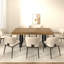 Table de salle à manger extensible pour 6 8 10, table de cuisine en bois de ferme moderne, table de conférence longue et extensible-782017614