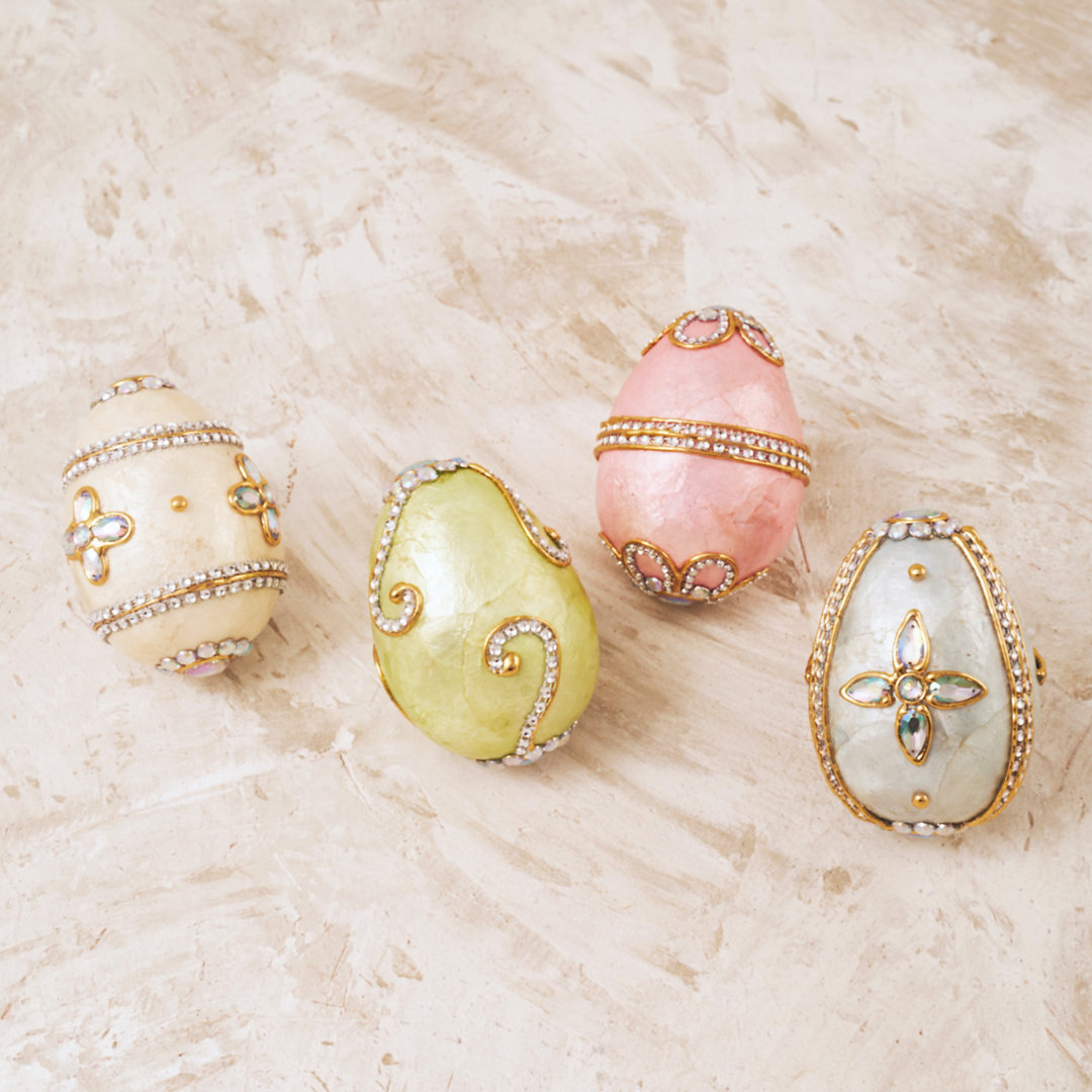 Jeweled Easter Egg Set (Set of 4) The Holiday Aisle®