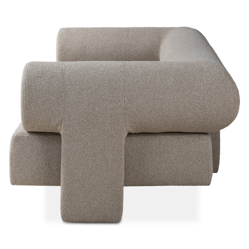 Augustine 81" Sofa In Pewter Boucle Fabric, Gray