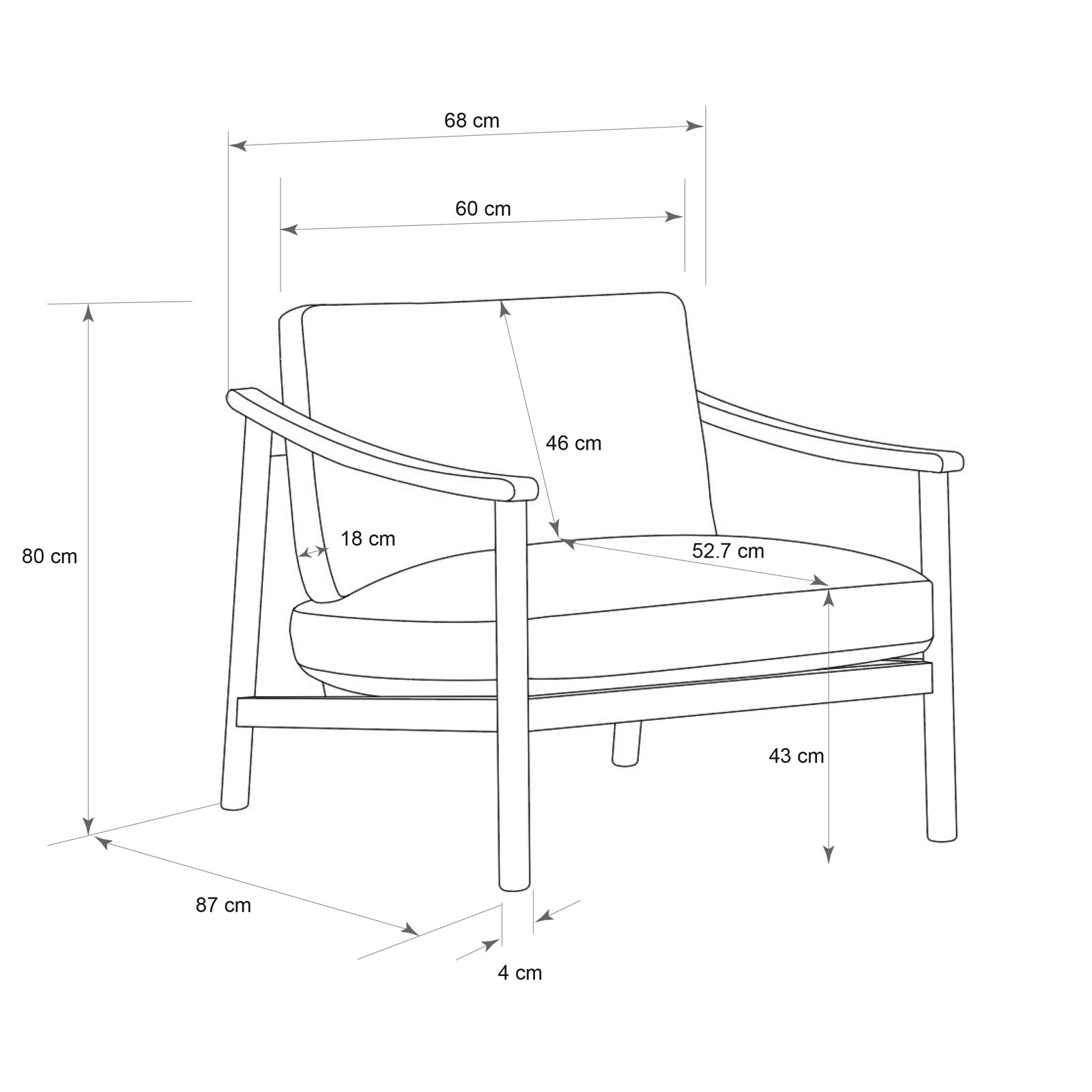 Genuine Leather Side Chair, Panama Tan Genuine Leather