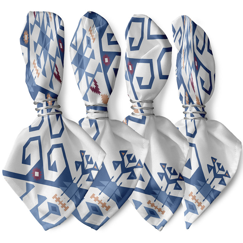 Porcaro Jodhpur Medallion  Napkins, Blue