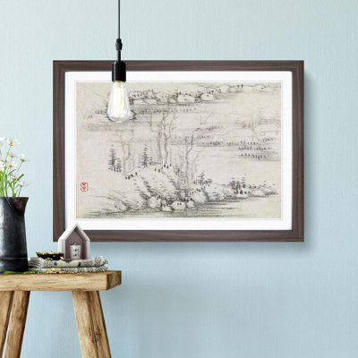 Landscape Sketch by Gong Xian - Picture Frame Drawing Print