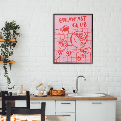 Breakfast Club Doodles Framed Giclee, design by Jenaya Jackson