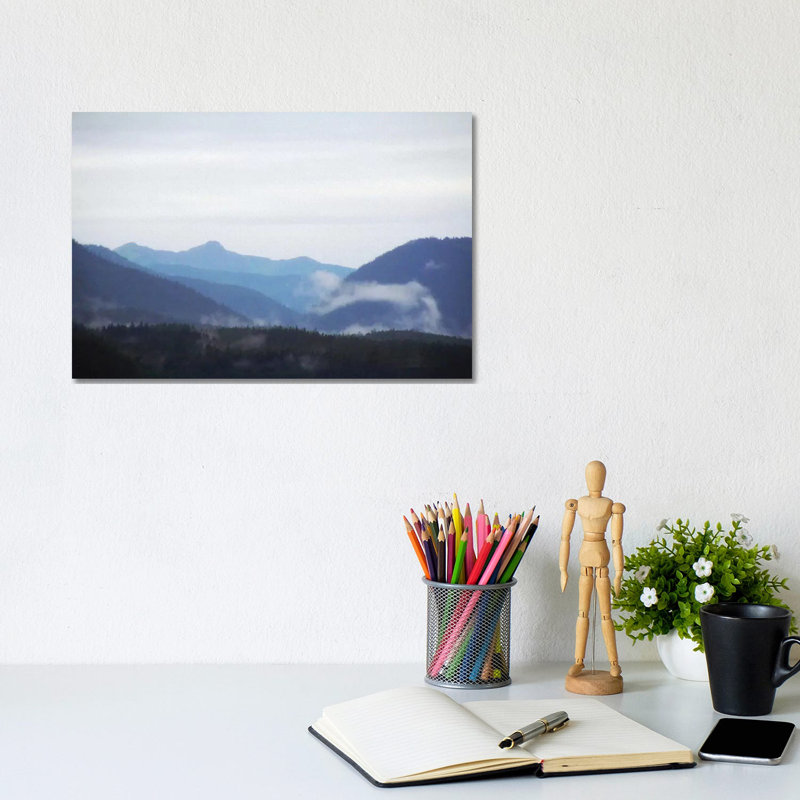 Blue Hills & Fog by Kari Brooks - Wrapped Canvas Gallery-Wrapped Canvas Giclée, 20.32cm H x 30.48cm W