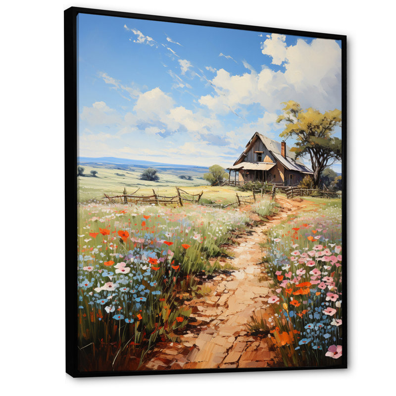 Gwern Farmhouse Impressionist Fields I, Noir, H 20 po x l 12 po x P 1 po