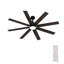 Ventilateur de plafond 72 po avec lumière et télécommande - DEL 3 couleurs, moteur CC réversible à 6 vitesses, pales en bois noir mat