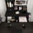 Modern Small Vanity Desk ,Featuring 3 Modes Of LED Lighting With Adjustable Brightness, 3 Drawers And Multiple Open Storage Shelves, A Hair Dryer Holder And Power Socket, And A Dressing Chair-2051625601