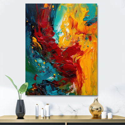 " Yellow And Turquoise Journey Of Abstraction IV "