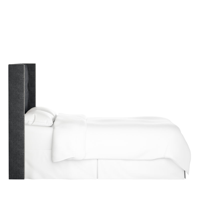 Knighten Upholstered Headboard, Classic Linen Black, California King