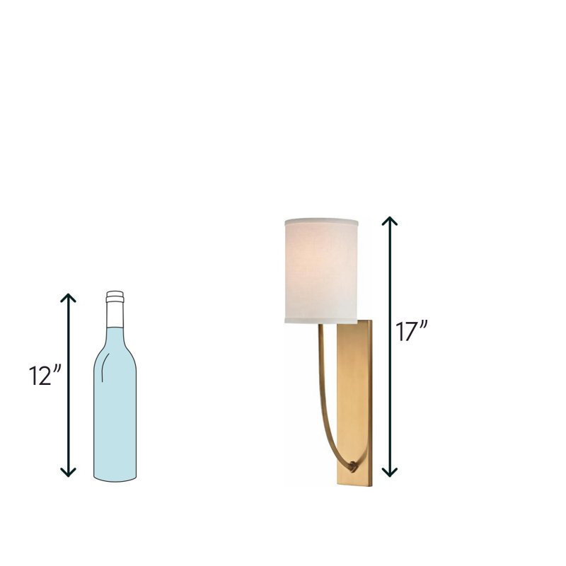 Colton 1 - Light Armed Sconce, Aged Brass