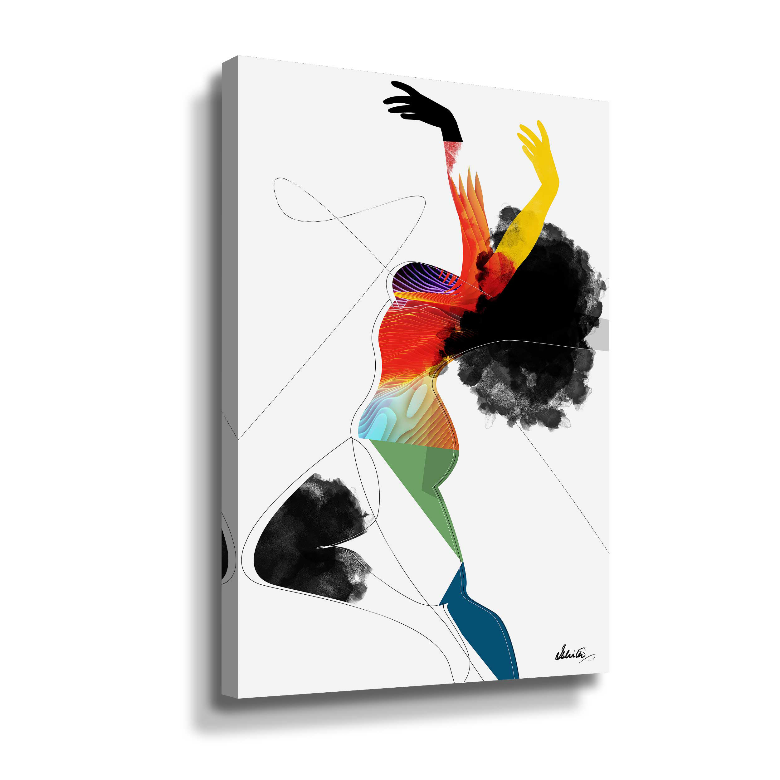 Wrought Studio Vivid Woman - Liberated - Graphic Art on Canvas | Wayfair