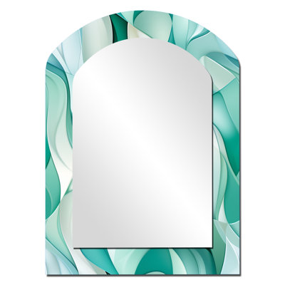 Motif côtier vert clair en forme de mosaïque de verre de mer