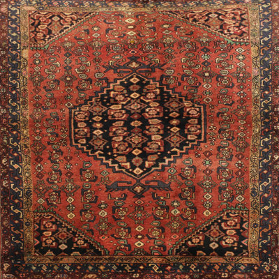 Tapis traditionnel rouge / noir