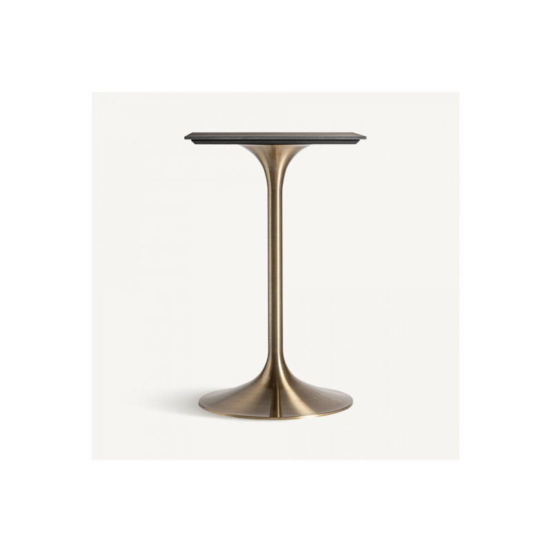 Table de bar Ullaland, Noir, H 41 po x L 26 po x l 26 po, Doré