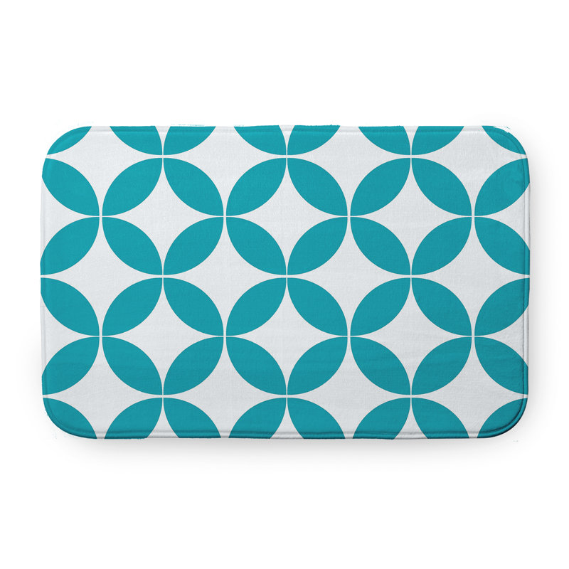 Tapis de bain Funky Junky, L 17 po x L 24 po, Bleu