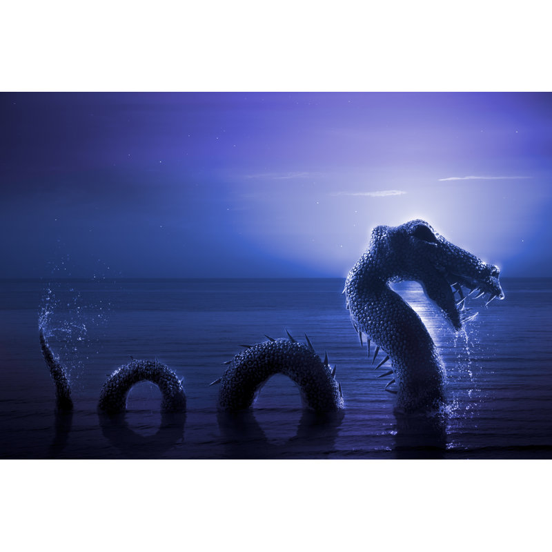 Loch Ness Monster by Fergregory - Wrapped Canvas Print, 30cm H x 46cm W