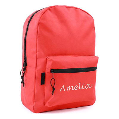 Personalized 17 Inch Water Resistant Polyester Casual Backpack with Padded Straps & Side Mesh Pocket