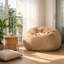 Fauteuil à billes en mousse déchiquetée de 5 pi pour enfants et adultes, housse en microsuède amovible, canapé de plancher pour lire dans la chambre à coucher, rouge-400577552