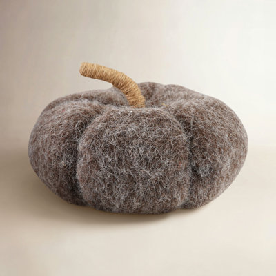Felt Pumpkin with Jute Wrapped Stem Accent