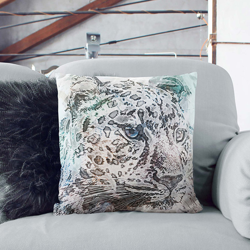 Square Throw Cushion, 55cm H x 55cm W x 20cm D, Stone