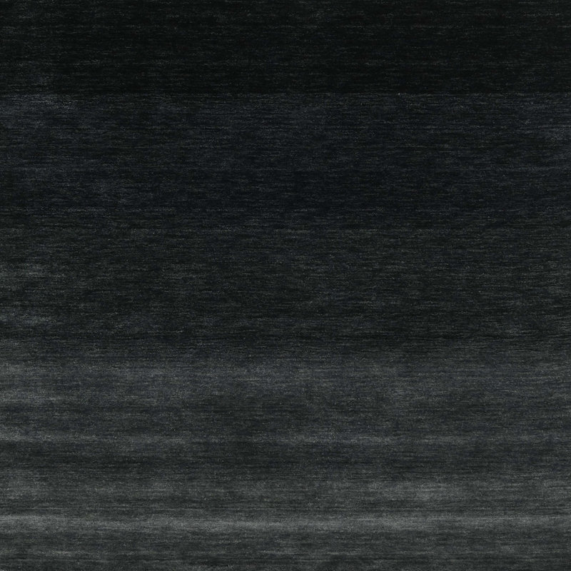 Tapis de zone noire contemporaine Rosenbalm, Carré 4 pi