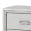 Table de chevet Basil, 2 tiroirs, bois massif blanc rustique, 29 po
