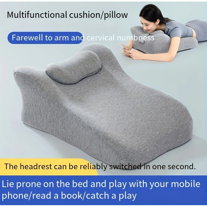 Oreiller multifonctionnel ergonomique - soutien de la colonne vertébrale pour le sommeil, la lecture et le confort du dos