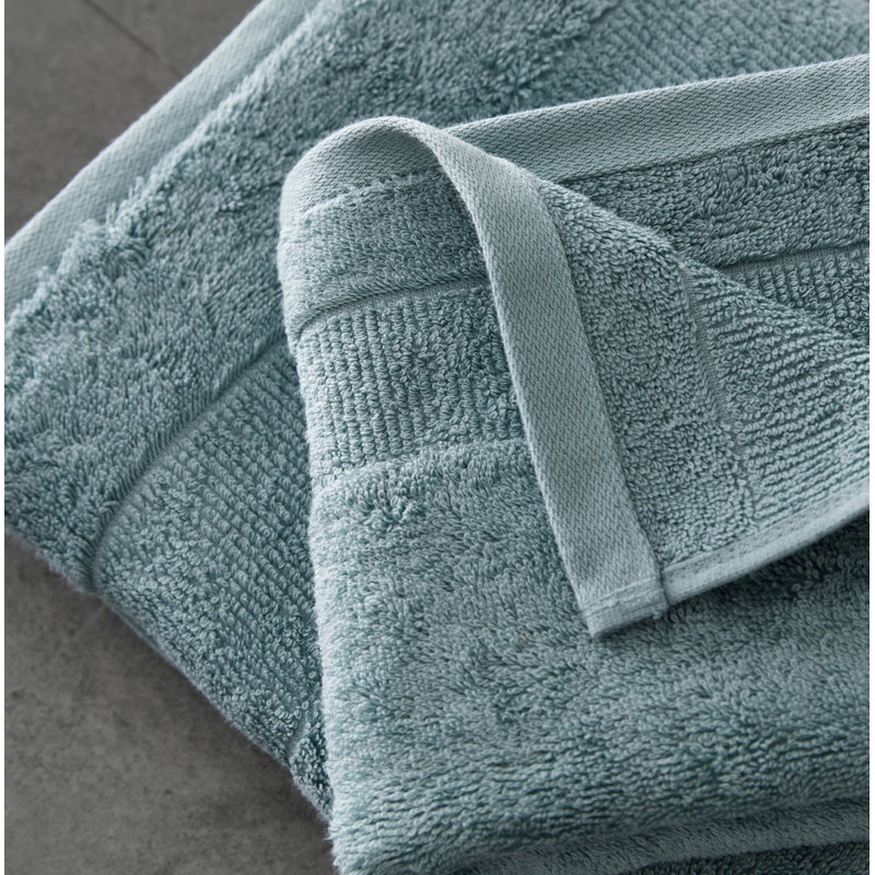 Island Retreat 6 Piece 100% Cotton Towel Set, Pastel Blue