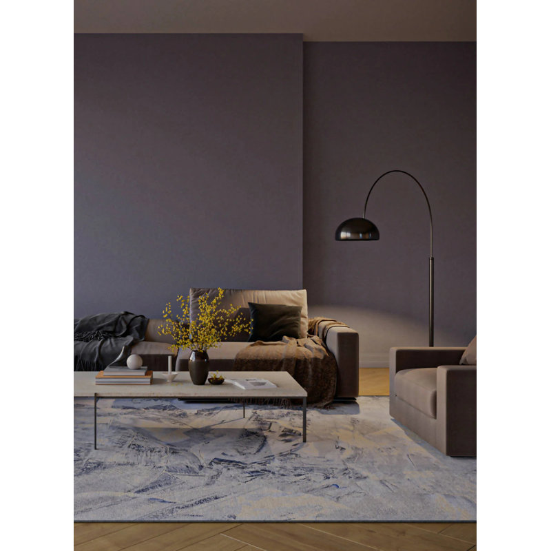 Ethanjohn Washable Indoor Rug, Square 3'