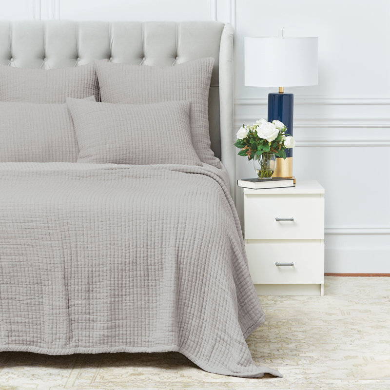Maybell 100% Cotton Envelope Sham, Euro, Ash