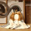 Tapis abstrait moderne et contemporain lavable à la machine Soho Thanksgiving - beige-513316602