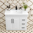 Meuble-lavabo moderne autoportant de 36 po avec comptoir en céramique et lavabo