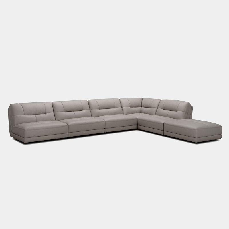 Canapé modulaire en cuir 6 pièces Pecina
