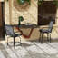 Tabourets de bar d'extérieur avec pivot à 360 degrés, tissu à mailles élevées, structure en acier pour le patio, balcon, bord de piscine, 2 tabourets de jardin pivotants gris, 2 chaises grises