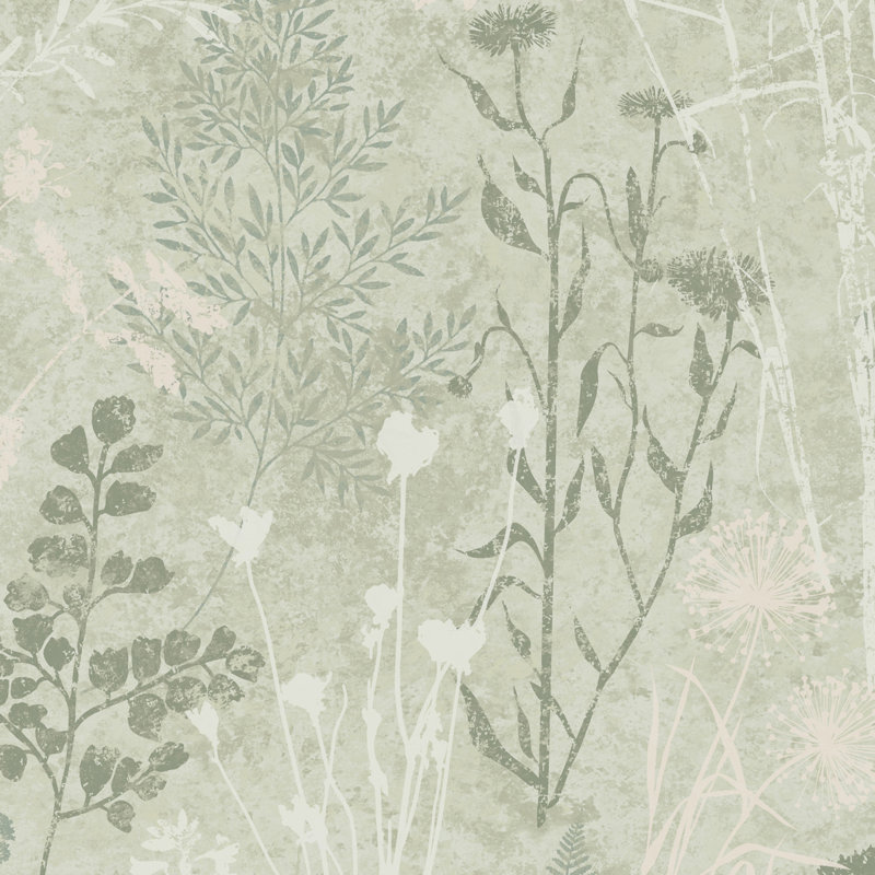 Rouleau de papier peint L 33 pi x l 21 po Zen Organics, Sauge