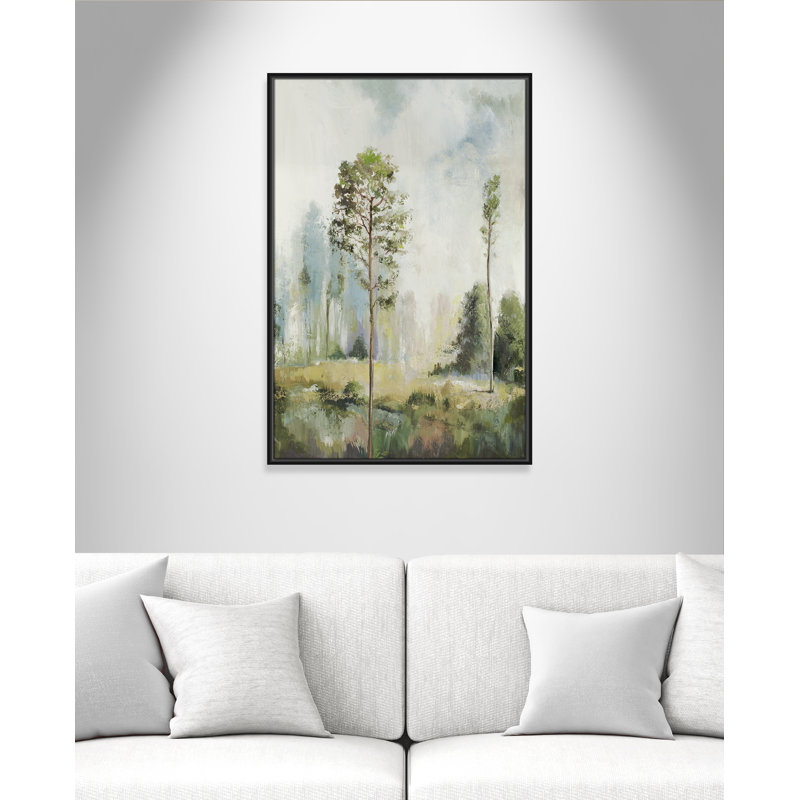 Tall Green Trees I by Allison Pearce, 37.5" H x 25.5" W, Black