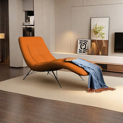 Faux Leather Chaise Lounge Carbon Steel bracket by Hype Styled