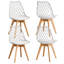 Dining Chairs - Nordic Style Dining Chair - Mesh Backrest - Solid Wood Legs-342771804-367318917