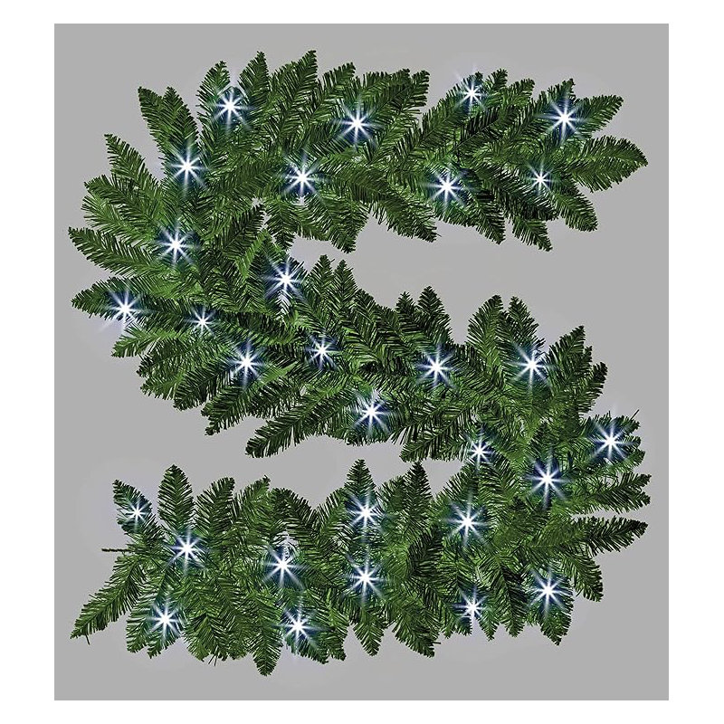 Faux Lighted PVC 78.74cm Christmas Wreath