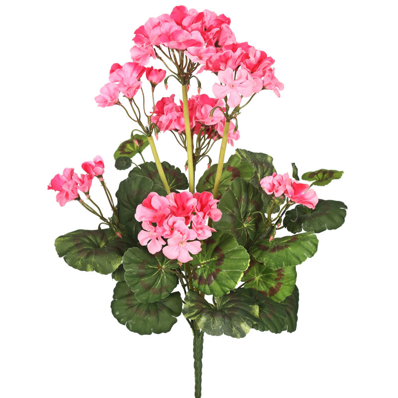 Buisson géranium artificiel Benita 20 po, Rose